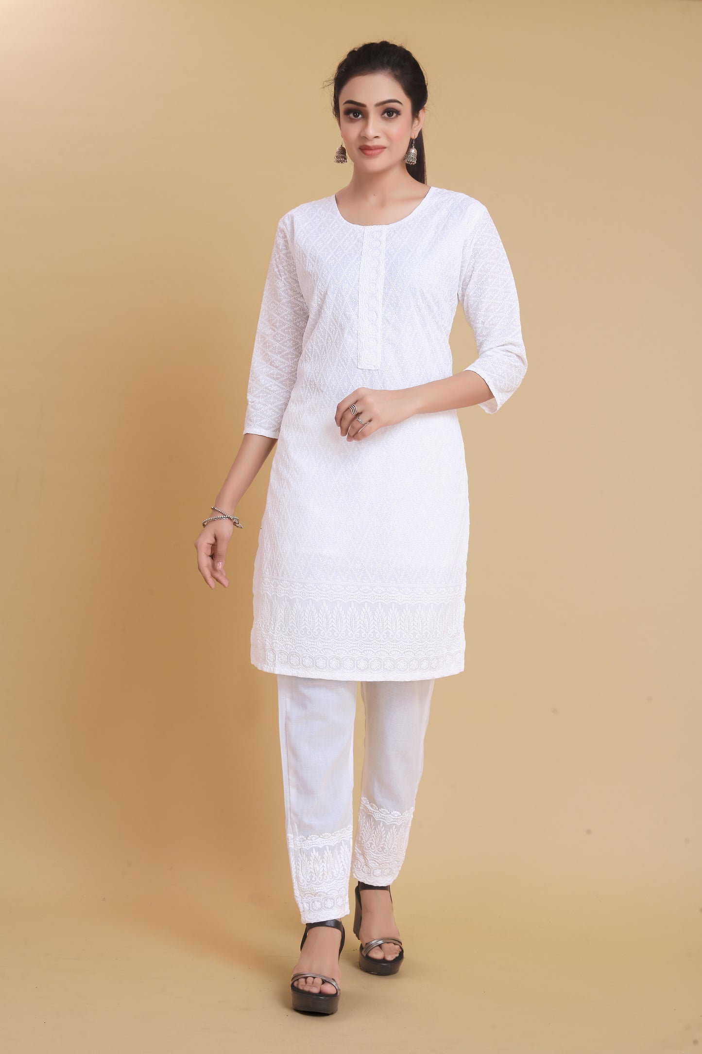 Women Cotton Kurti and Pant Set