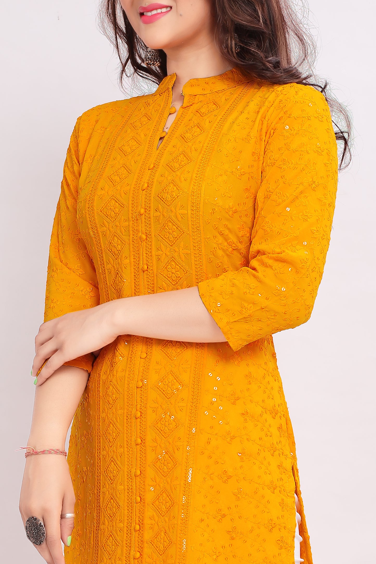 Women Embroidered Viscose Rayon A-line Kurta