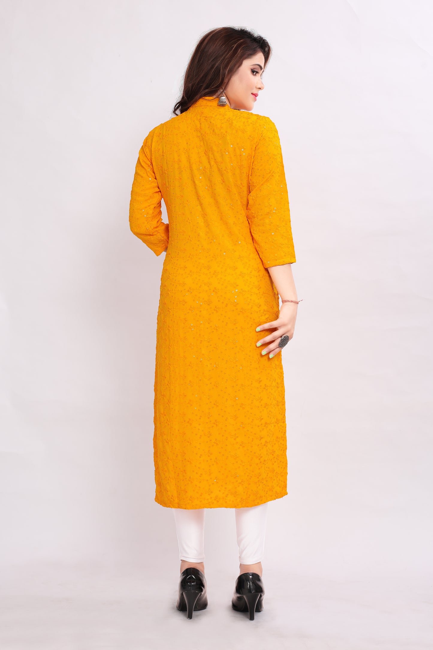 Women Embroidered Viscose Rayon A-line Kurta