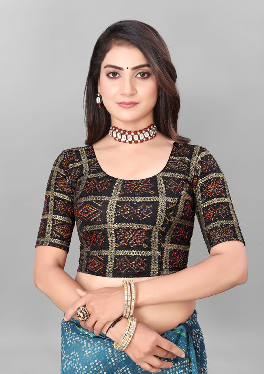 Woman Bandhani Printed Lycra blouse